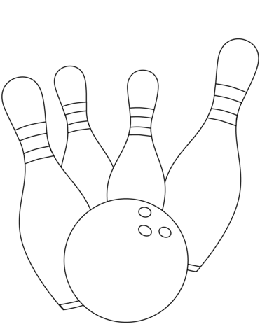 Bowling Strike  Coloring Page